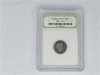 1911 Barber Silver Dime Coin
