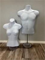 Lot of 2 Male and Female Mannequins