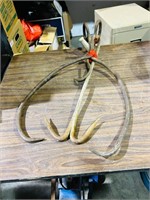 Antique ice thong & metal hooks
