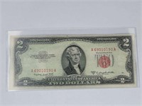 1953 B Red Seal Two Dollar Bill