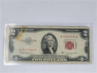 1953 C Red Seal Two Dollar Bill