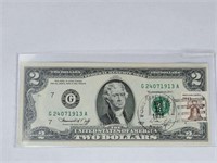 1976 Fort Madison First Day Issue Two Dollar Bill