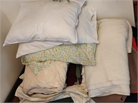Lot of pillows and blankets in very good shape.