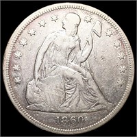 1860 Seated Liberty Dollar LIGHTLY CIRCULATED