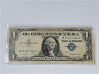 1957 A Silver Certificate Dollar Bill