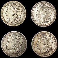 (4) Morgan Silver Dollars (1884-S, 1887-S, 1888-O