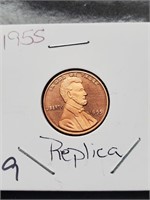 Replica 1955 Proof Double Died Wheat Back Penny