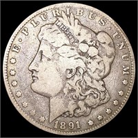 1891-CC Morgan Silver Dollar NICELY CIRCULATED