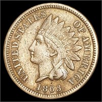 1863 Indian Head Cent ABOUT UNCIRCULATED