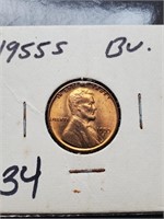 BU 1955-S Wheat Back Penny