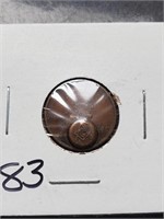 1939 Wheat Penny with Masonic Stamp