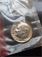Uncirculated 1972-D Roosevelt Dime In Mint Cello