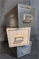 Small Metal Filing Drawers (3 Pieces)