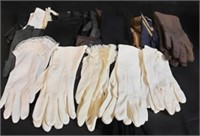 Ladies Gloves Kid Leather, Isotoner, Fabric