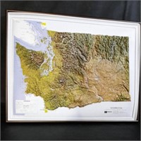 Framed Topographical Maps.  Washington State &