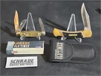 Schrade Old Timer 3 Blade Pocket Knife and