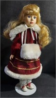 Madame Alexander Porcelain Blonde Doll in Velvet