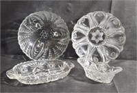 Vintage Clear Glass Serving Dishes
