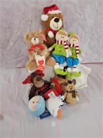 Lot of 9 Branded Stuffed Holiday Toys