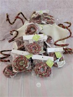 Lot of 24 High End Twirl Rope Christmas Ornaments
