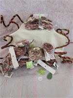 Lot of 14 High End Twirl Rope Christmas Ornaments