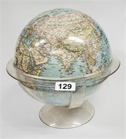 1968 MID CENTURY NAT. GEOGRAPHIC 12" WORLD GLOBE