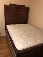 Vintage Walnut Panel Bed (72" Tall)