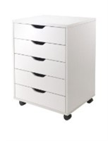 Halifax 5-Drawer Cabinet, Cart, White