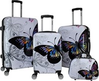 4-Piece Hardside Upright Spinner Luggage Set