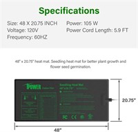 iPower Upgraded Carbon Film Seedling Heat Mat
