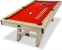 GoSports 7 ft Pool Table with Wood Finish