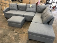 L Shaped Couch w/2 storage spaces/ottomans