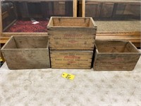 4- western 16ga wooden ammo boxes