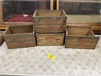 4- western wooden ammo boxes