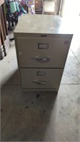 TWO DRAWER METAL FILING CABINET 28" TALL X 25" X