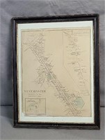 Westminster Main Street Framed VTG Map