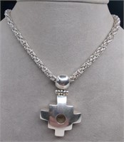 Sterling Silver Ilaria Peruvian Chakana Necklace