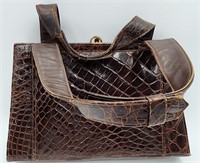Prado Bags Vintage Alligator Skin Handbag