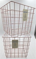 NEW 2 Brightroom Wire Bins 11" Storage Collection