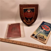 3 items, guard plaque