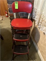 Vintage 2 Step Cosco Red Vinyl High Chair