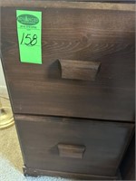 2 Drawer Wood File Cabinet w/hanging files