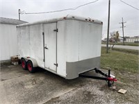 Hallmark 7x16 enclosed box trailer with new axles