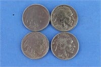 Four Buffalo Nickels