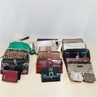Large Variety Lot of Clutch Purses & Wallets
