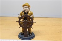 Vintage Sea Captain with Wheel