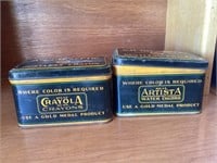 Vintage crayon cans