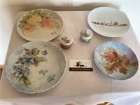 Betty Volz hand painted plates and little dishes