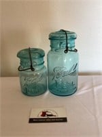 Blue Ball jars with lids