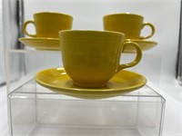 Lot of 3 fiesta cup & saucers vibrant colors